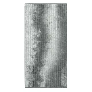 Cawö Two-Tone Stripe Handdoek 50x100 schiefer