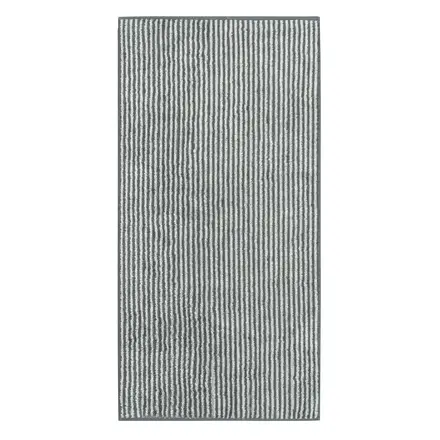 Cawö Two-Tone Stripe Handdoek 50x100 schiefer