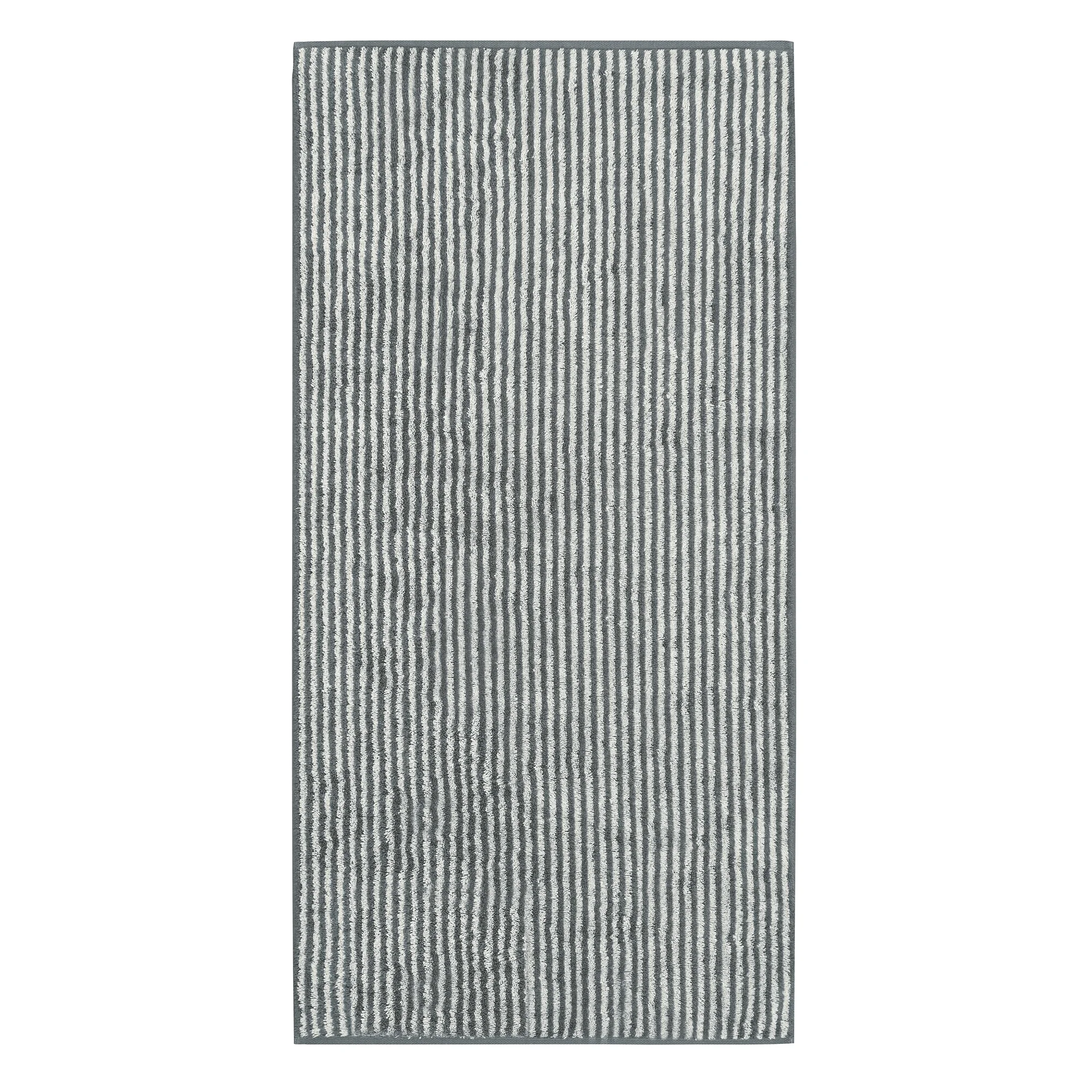 Cawö Cawö Two-Tone Stripe Handdoek 50x100 schiefer