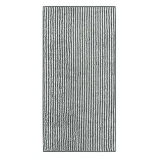 Cawö Two-Tone Stripe Badlaken 80x150 schiefer