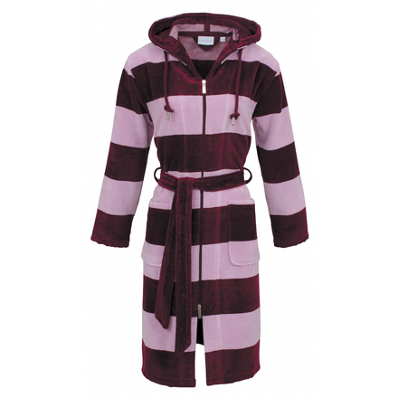 Carl Ross Dames Badjas met capuchon 606410 burgundy/rose quartz 40/42