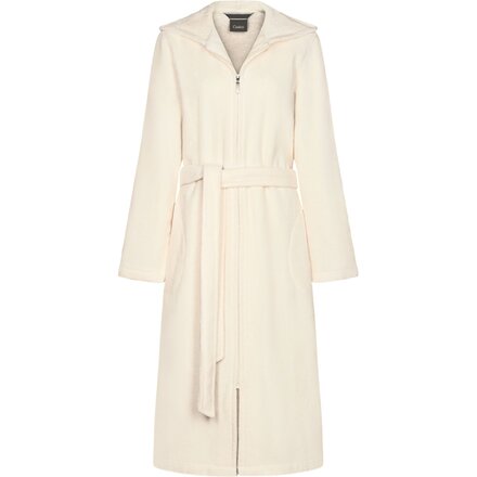Cawo Dames Badjas met Capuchon en Ritssluiting 837 champagne 36/38