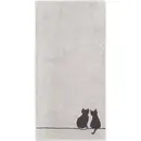 Cawö Cawö Cute Cats Badlaken 80x150 platin/basalt