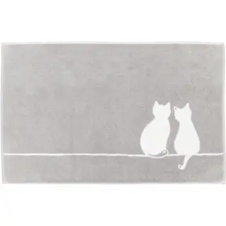Cawö Cute Cats 6263 Badmat 50x80 platin/wit