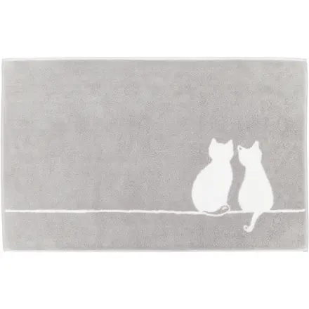 Cawö Cute Cats 6263 Badmat 50x80 platin/wit