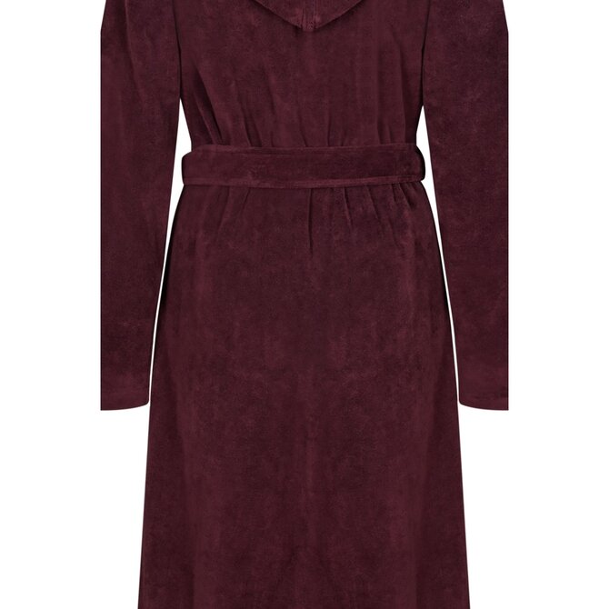 Cawo Dames Badjas met Capuchon  825 burgundy 36/38