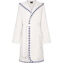 Cawö Cawo Dames Badjas Korte badjas met Capuchon 848 wit-breton 40/42