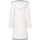 Cawö Cawo Dames Badjas Korte badjas met Capuchon 848 wit-breton 32/34