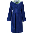 Cawö Cawo Dames Badjas met Capuchon  845 blau-grün 46