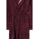 Cawö Cawo Dames Badjas met Capuchon  825 burgundy 32/34