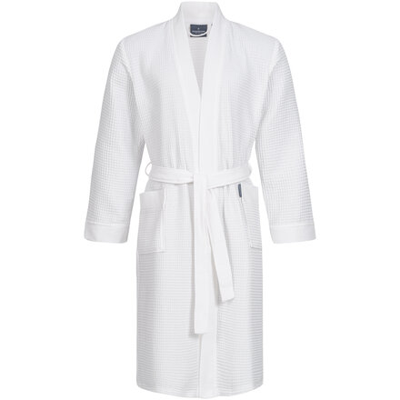 Morgenstern badjas Luca wafelstof Kimono 120cm Wit L