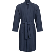 Morgenstern badjas Luca wafelstof Kimono 120cm Navy M