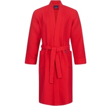 Morgenstern badjas Luca wafelstof Kimono 120cm Rood L