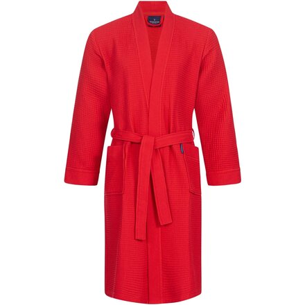 Morgenstern badjas Luca wafelstof Kimono 120cm Rood L