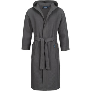 Morgenstern badjas Andrea wafelstof met Capuchon 120cm Antraciet M