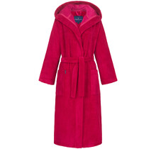 Morgenstern damesbadjas met capuchon Geena 2 kirschrot Maat L