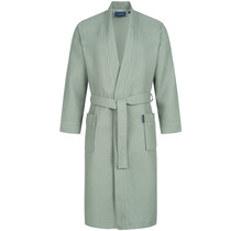 Morgenstern badjas Luca wafelstof Kimono 120cm Olijf S
