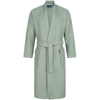 Morgenstern badjas Luca wafelstof Kimono 120cm Olijf S