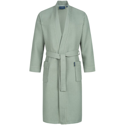 Morgenstern badjas Luca wafelstof Kimono 120cm Olijf S