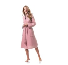 Morgenstern badjas Luca wafelstof Kimono 120cm Poederrose XL