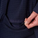 Morgenstern Morgenstern badjas Andrea wafelstof met Capuchon 120cm Navy XL