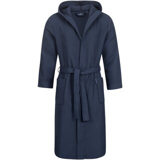 Morgenstern badjas Andrea wafelstof met Capuchon 120cm Navy M
