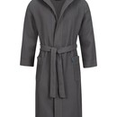 Morgenstern Morgenstern badjas Andrea wafelstof met Capuchon 120cm Antraciet XL