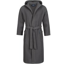 Morgenstern badjas Andrea wafelstof met Capuchon 120cm Antraciet XL