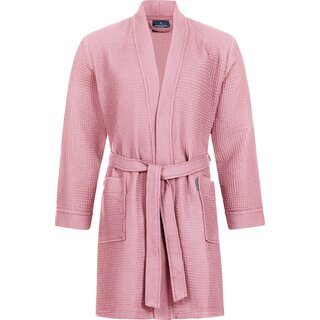 Morgenstern badjas Sascha wafelstof Kimono 100cm Poederroze XL