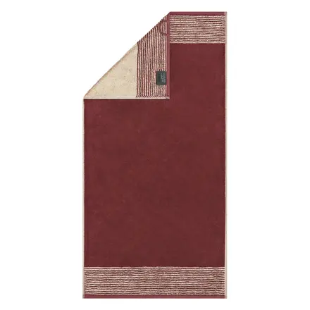 Cawö Two-Tone Handdoek 50x100 bordeaux