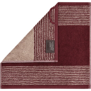 Cawö Two-Tone Gezichtsdoekje 30x30 bordeaux