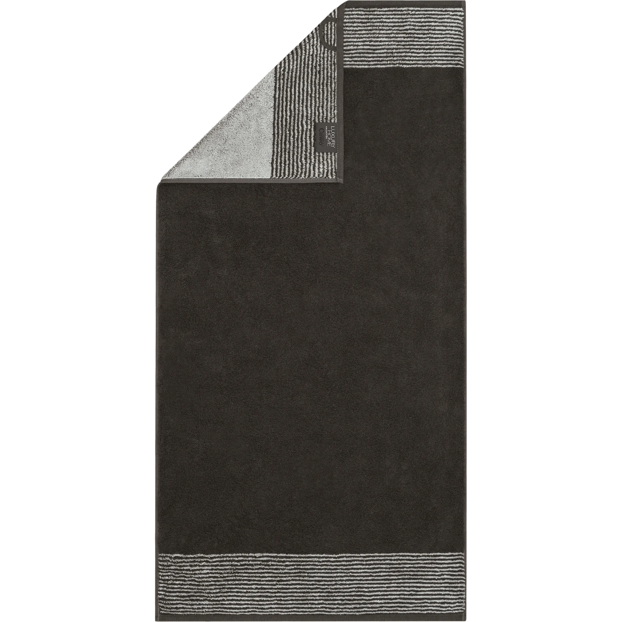 Cawö Cawö Two-Tone Handdoek 50x100 basalt