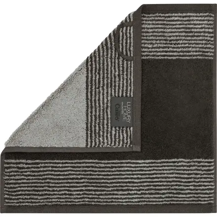 Cawö Two-Tone Gezichtsdoekje 30x30 basalt