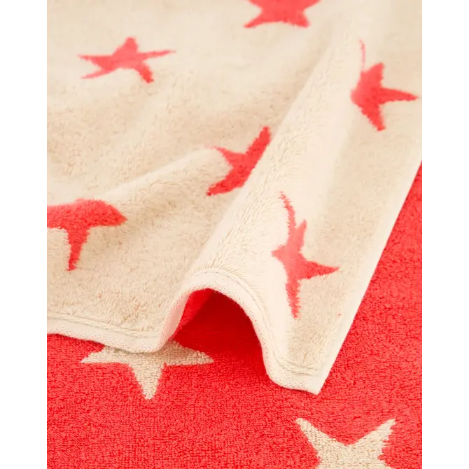 Cawö New Stars Douchelaken 70x140 beige/pink