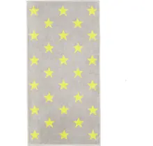 Cawö New Stars Douchelaken 70x140 platin/lime