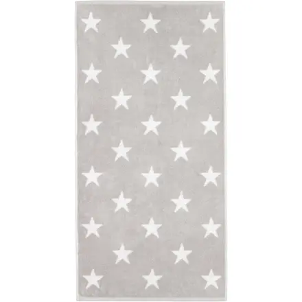 Cawö New Stars 6260 Handdoek 50x100 platin/wit