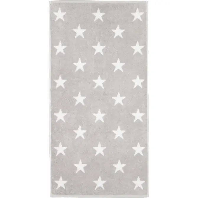 Cawö New Stars Handdoek 50x100 platin/wit