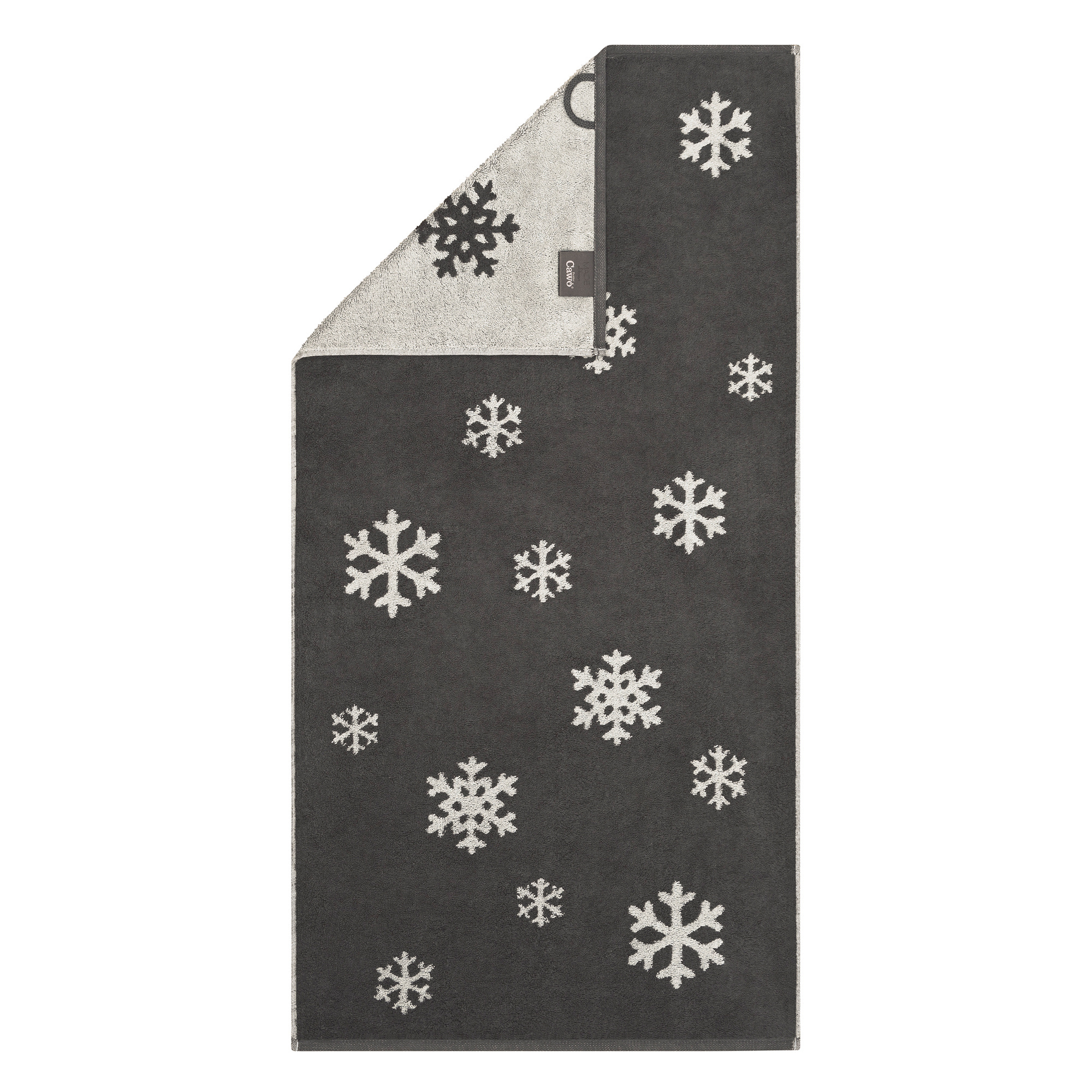 Cawö Cawö Winter Edition 6270 Handdoek 50x100 basalt/platin