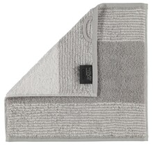 Cawö Two-Tone Gezichtsdoekje Platina 30x30