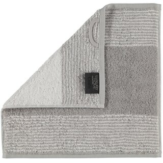 Cawö Two-Tone Gezichtsdoekje Platina 30x30