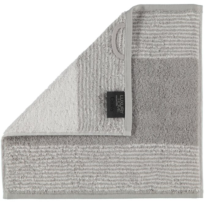 Cawö Two-Tone Gezichtsdoekje Platina 30x30 Cawö Two-Tone Gezichtsdoekje Platina 30x30