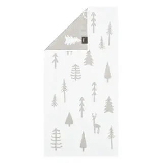 Cawö Winter Edition 6273 Gastendoekje 30x50 wit/platin