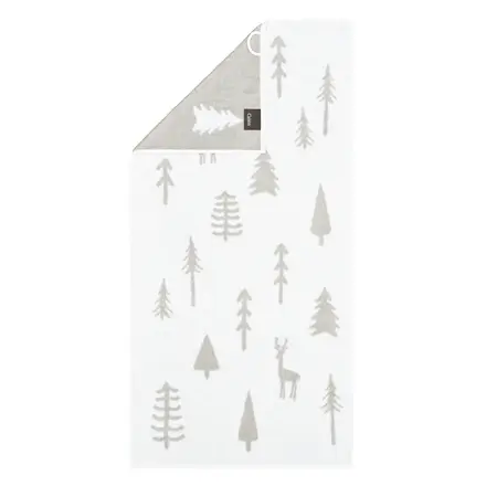 Cawö Winter Edition 6273 Gastendoekje 30x50 wit/platin
