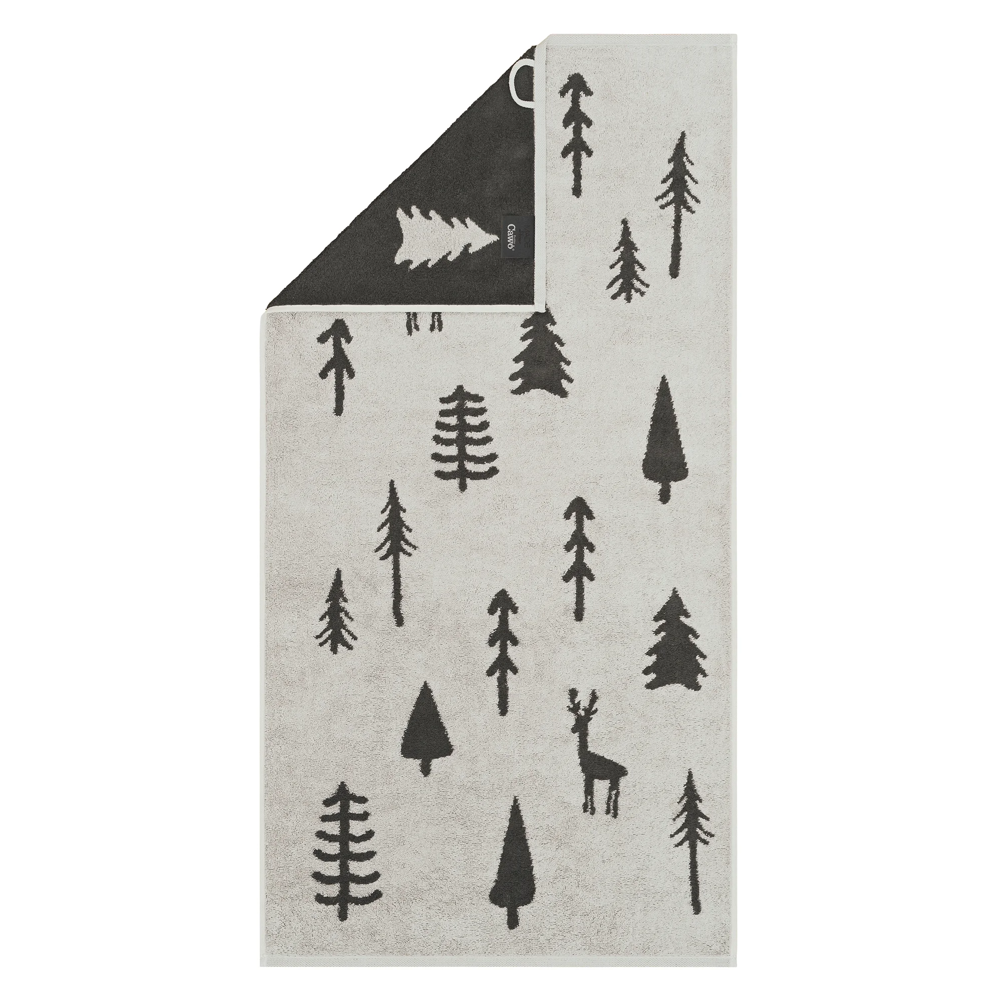 Cawö Cawö Winter Edition 6273 Handdoek 50x100 platin/basalt