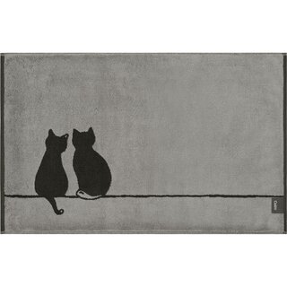 Cawö Cute Cats Badmat 50x80 basalt/platin