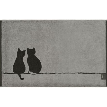 Cawö Cute Cats Badmat 50x80 basalt/platin