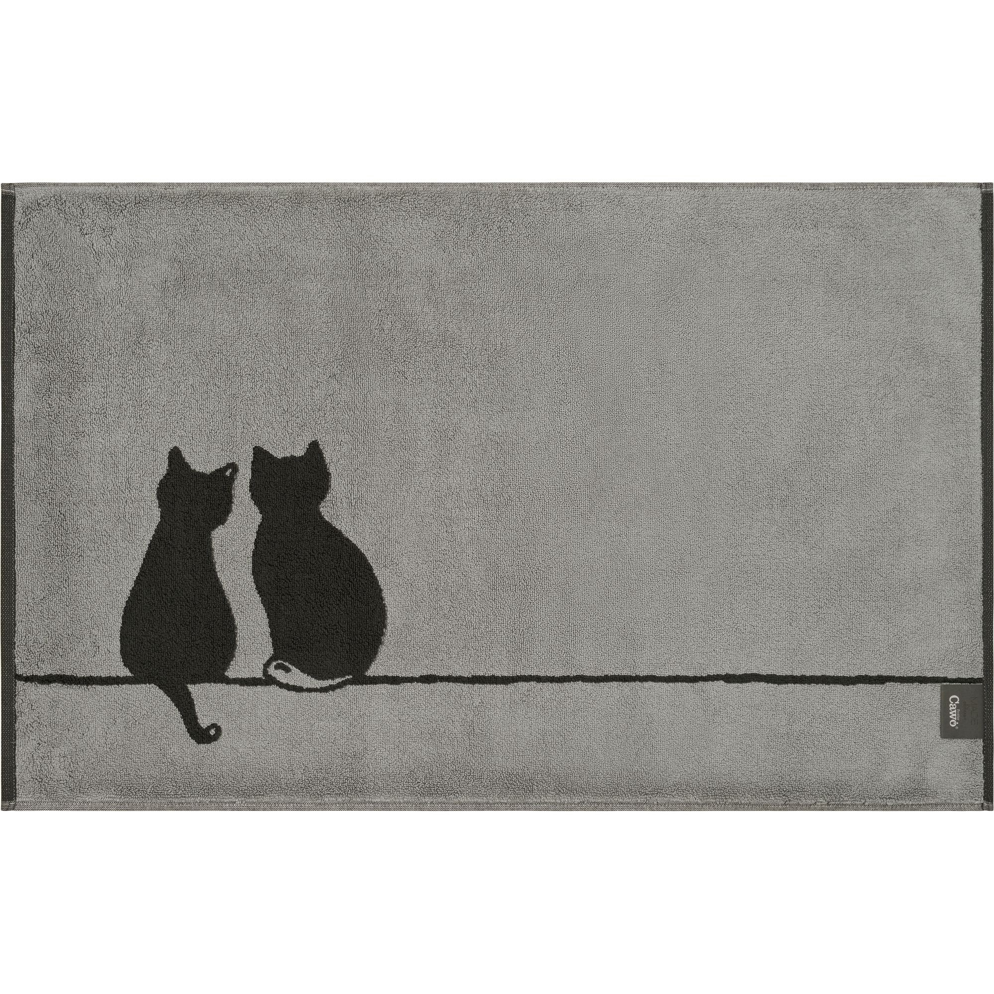 Cawö Cawö Cute Cats Badmat 50x80 basalt/platin