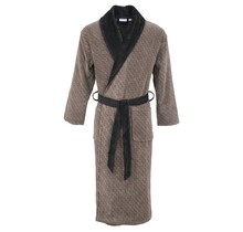 Carl Ross badjas met sjaalkraag 660200 deep Khaki/deep black 48/50