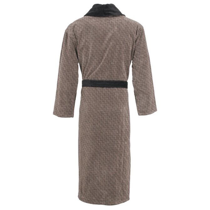 Carl Ross badjas met sjaalkraag 660200 deep Khaki/deep black 56/58 Carl Ross badjas met sjaalkraag 660200 deep Khaki/deep black 56/58