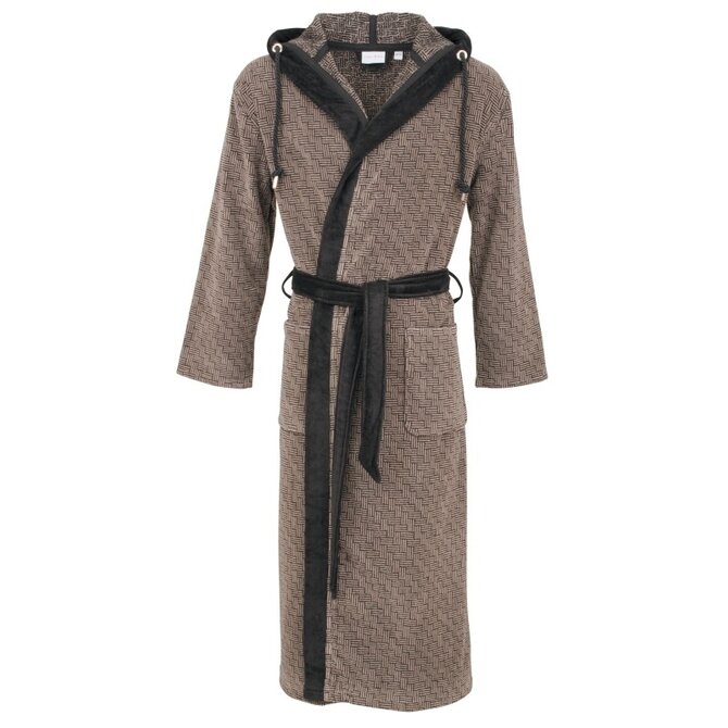 Carl Ross badjas met capuchon 660300 deep Khaki/deep black 60/62 Carl Ross badjas met capuchon 660300 deep Khaki/deep black 60/62